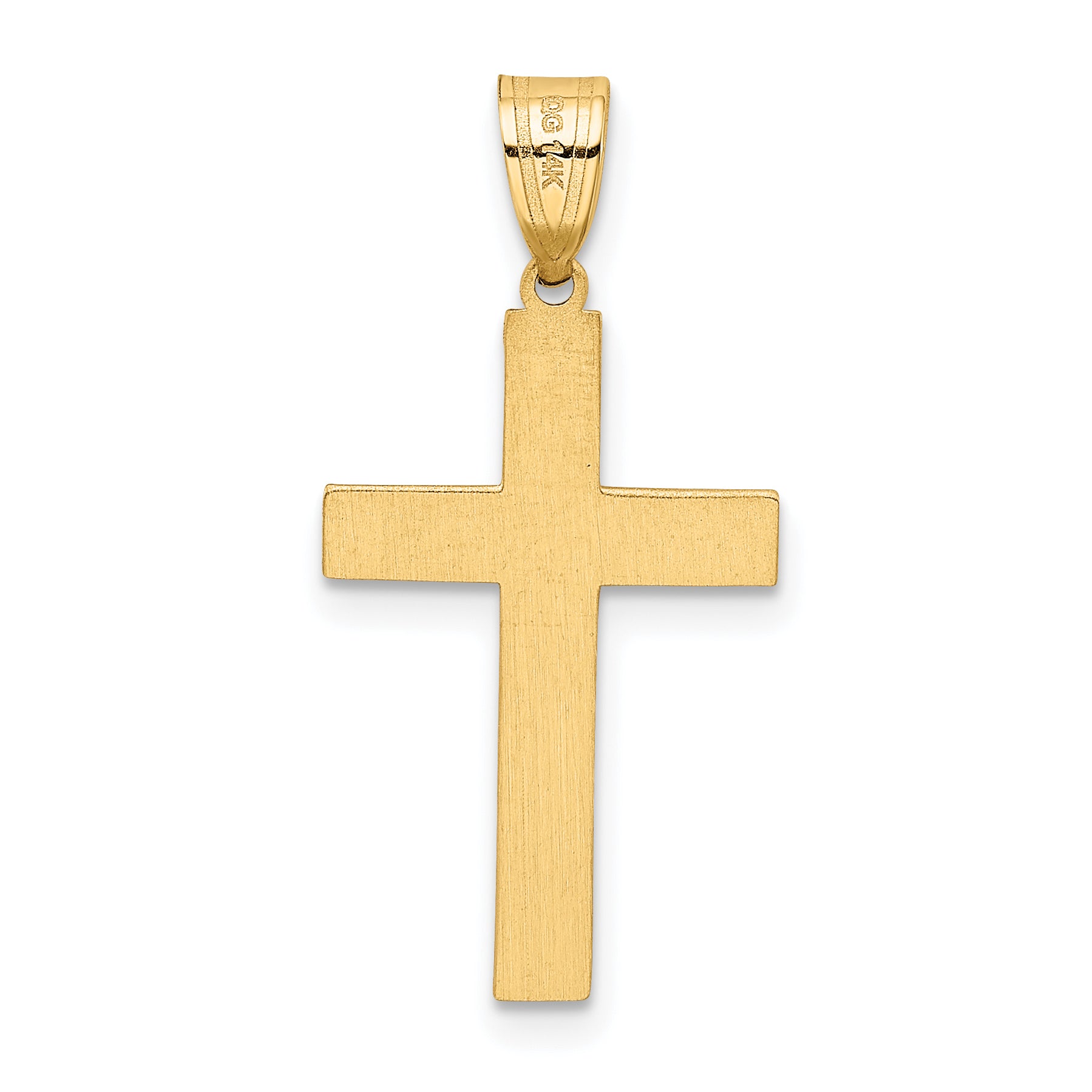 14k Yellow Gold 14K Laser Designed Cross