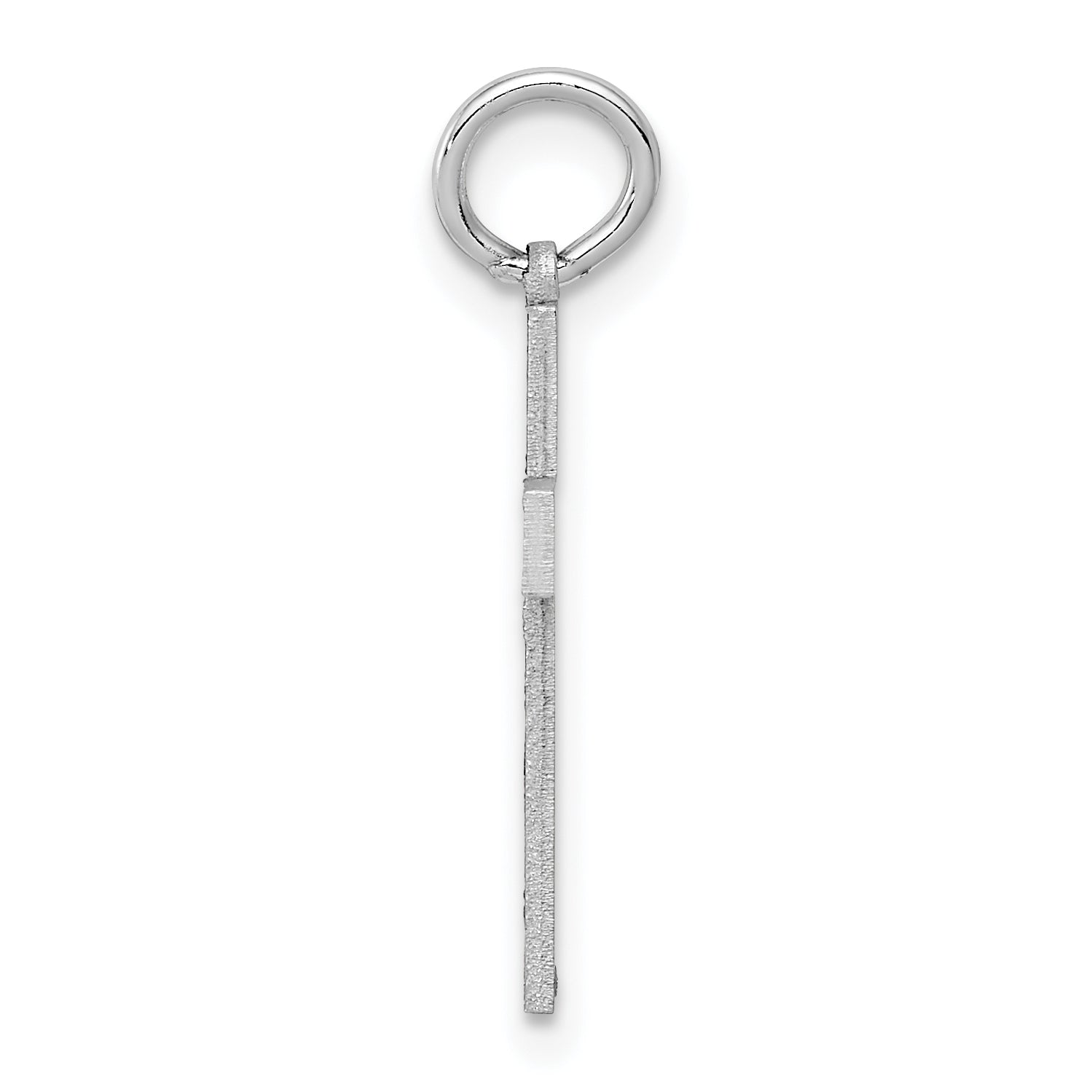 14k White Gold 14K White Gold Laser Designed Cross Charm