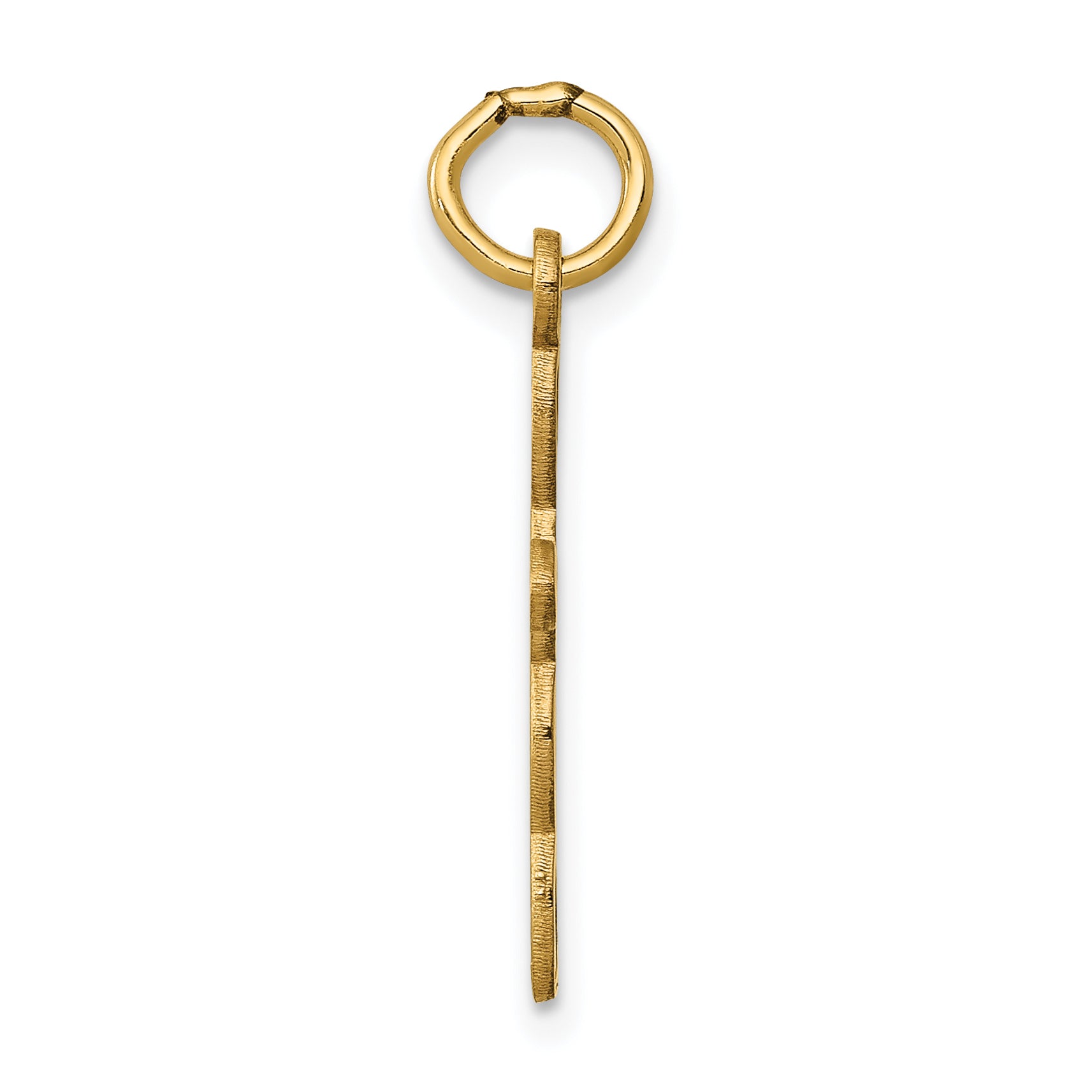 14k Yellow Gold 14K Loop w/Center Heart Cross Charm