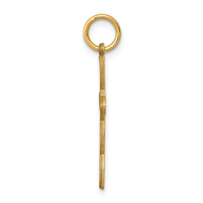 14k Yellow Gold 14K Loop w/Center Heart Cross Pendant