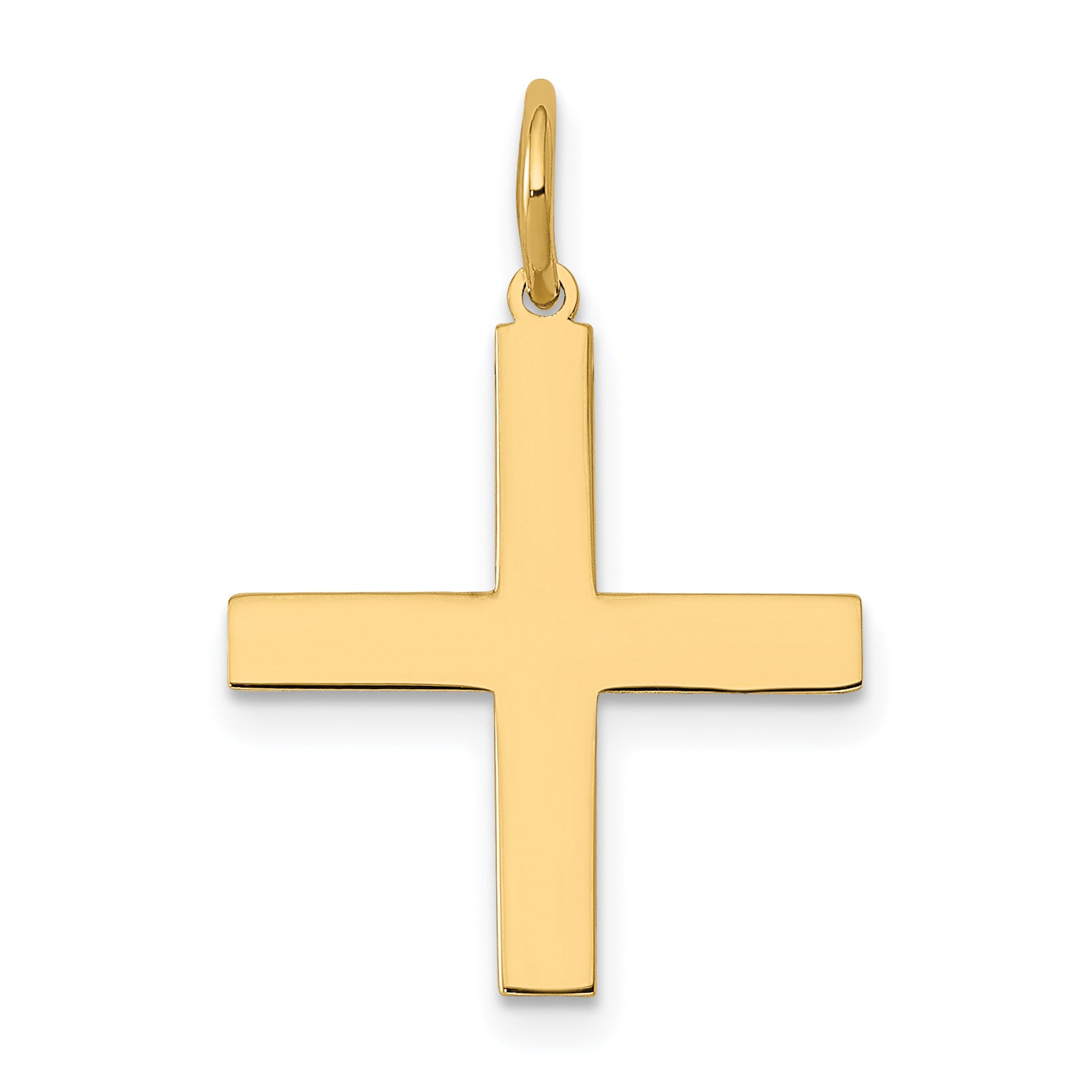 14k Yellow Gold 14K Laser Designed Greek Cross Charm