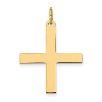 14k Yellow Gold 14K Laser Designed Greek Cross Pendant