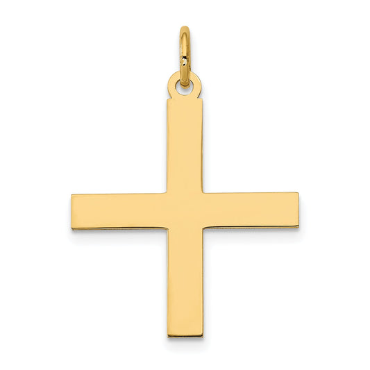 14k Yellow Gold 14K Laser Designed Greek Cross Pendant