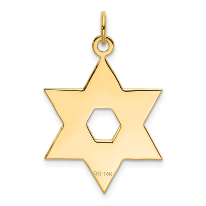 14k Yellow Gold 14K Laser Designed Star of David Pendant