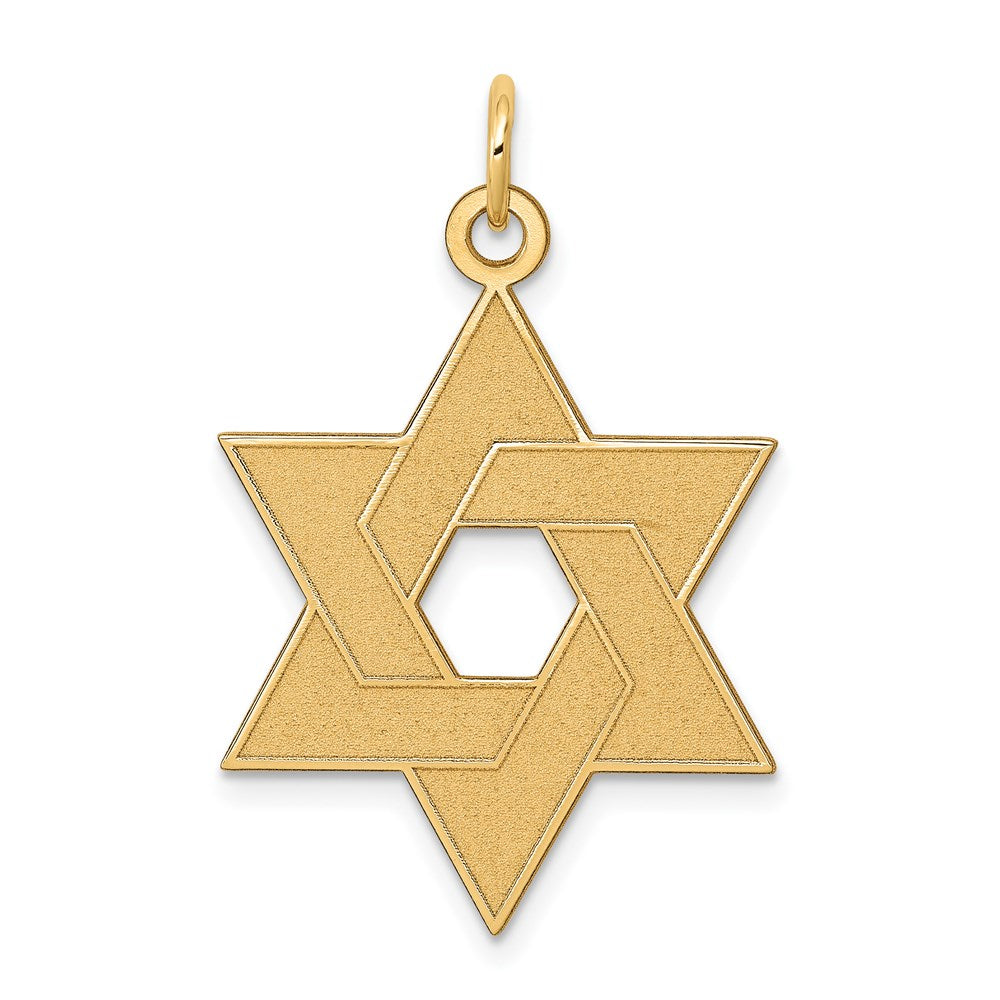14k Yellow Gold 14K Laser Designed Star of David Pendant