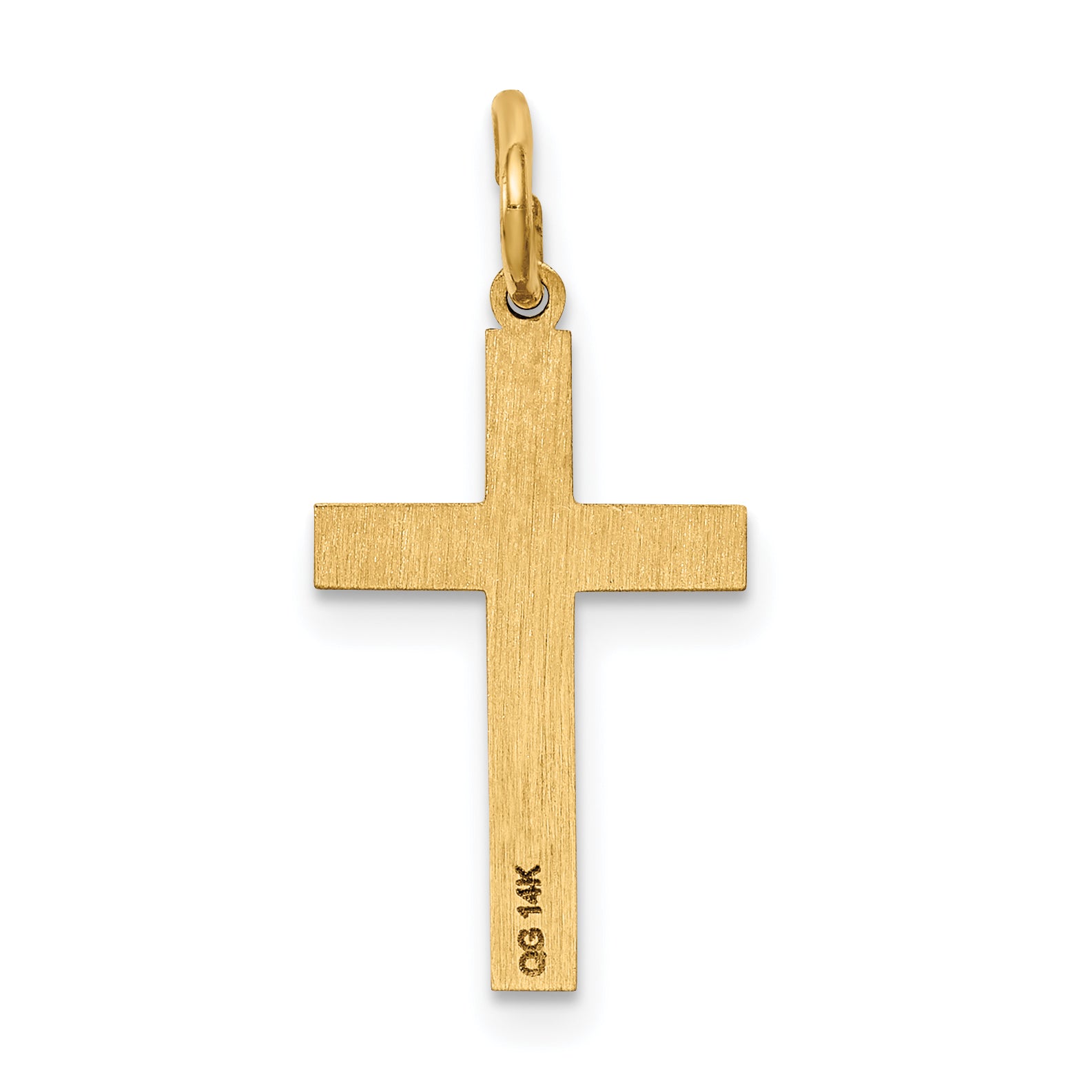 14k Yellow Gold 14K Laser Designed Cross Charm