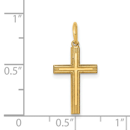 14k Yellow Gold 14K Laser Designed Cross Charm