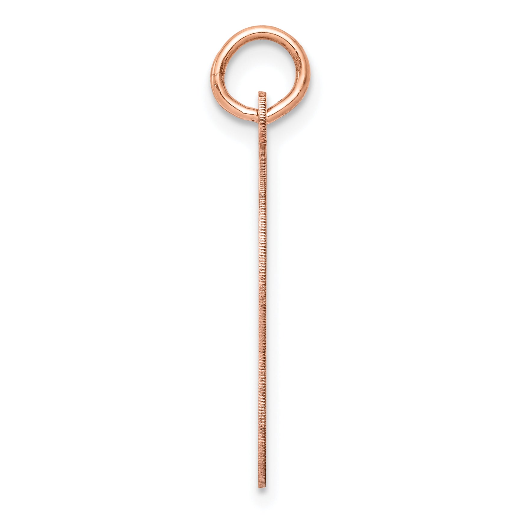 14k Rose Gold 14k Rose Plain Medium.018 Gauge Facing Left Engraveable Girl Head Charm