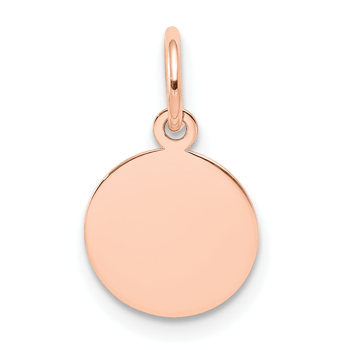 14k Rose Gold 14k Rose Gold Plain .009 Gauge Circular Engraveable Disc Charm