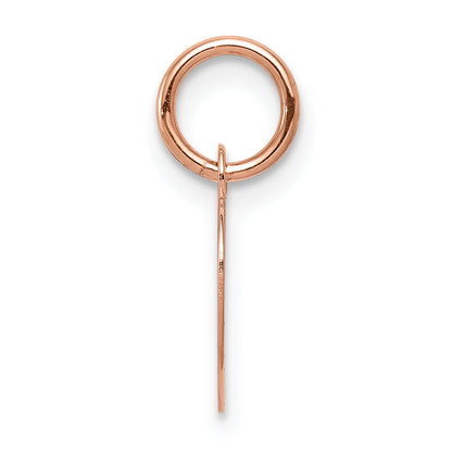 14k Rose Gold 14k Rose Gold Plain .013 Gauge Engraveable Heart Disc Charm