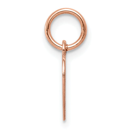 14k Rose Gold 14k Rose Gold Plain .011 Gauge Engraveable Heart Disc Charm