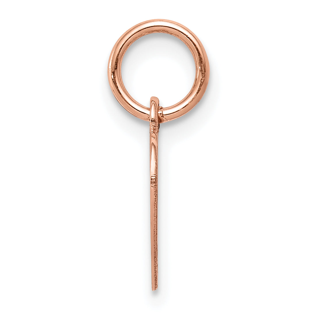 14k Rose Gold 14k Rose Gold Plain .013 Gauge Engraveable Heart Disc Charm