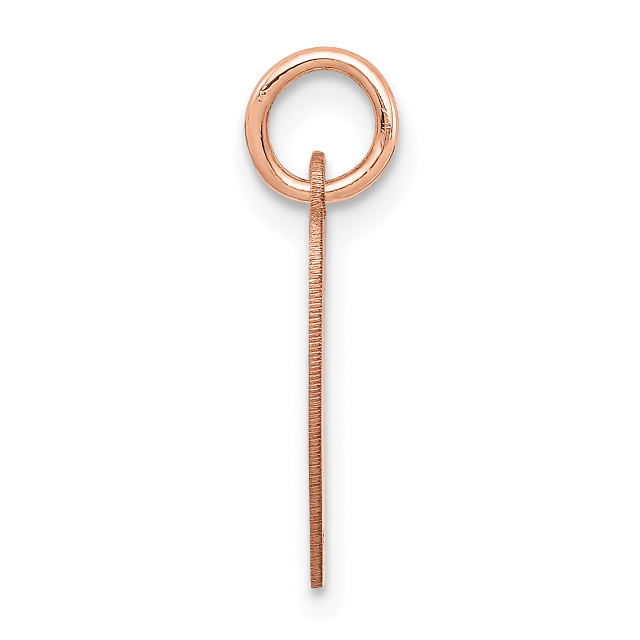 14k Rose Gold 14k Rose Gold Plain .013 Gauge Engraveable Heart Disc Charm