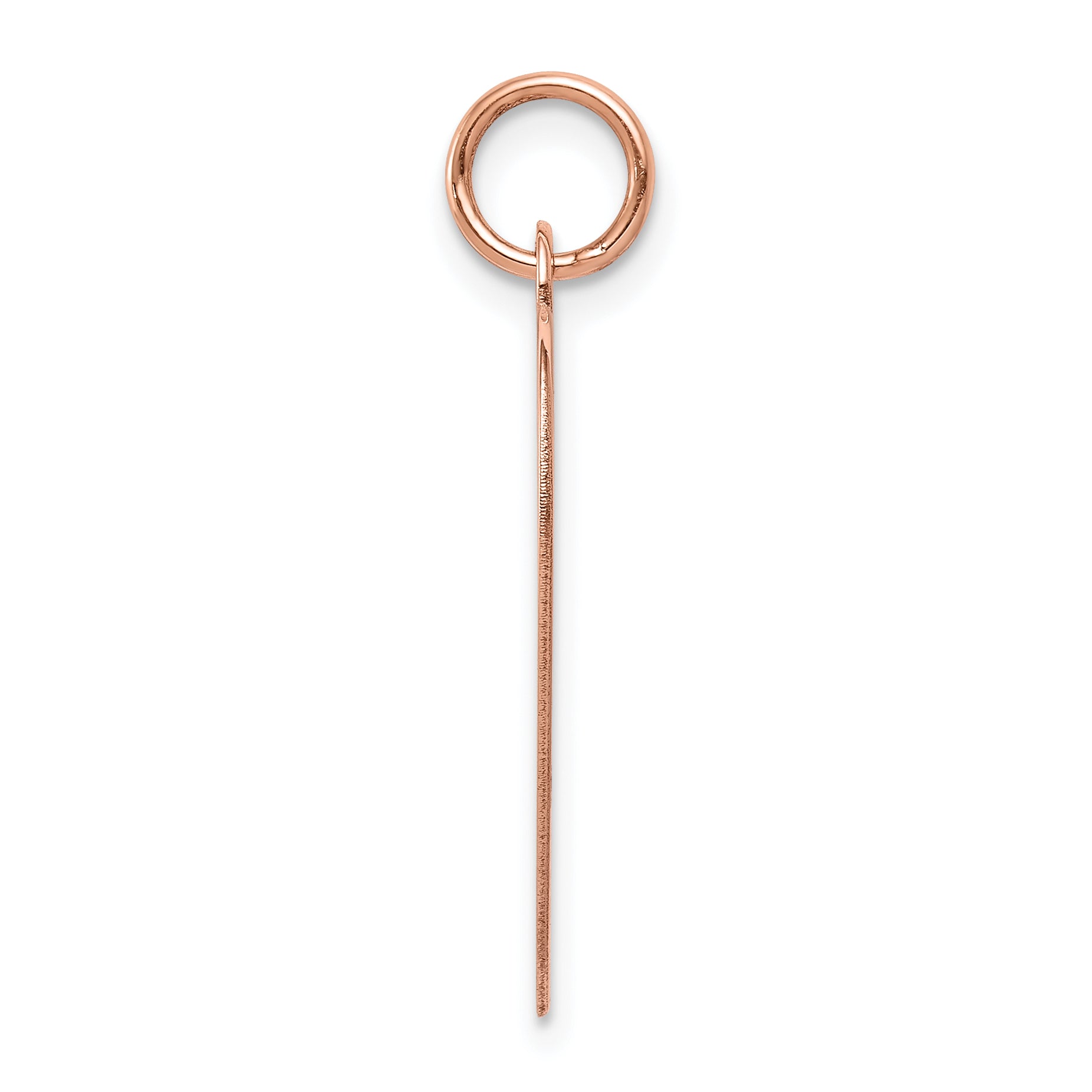 14k Rose Gold 14k Rose Gold Plain .018 Gauge Engraveable Heart Disc Charm