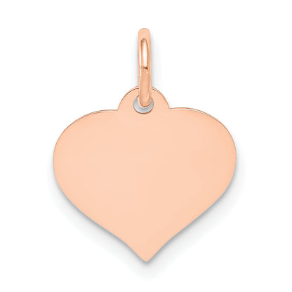 14k Rose Gold 14k Rose Gold Heart Disc Charm