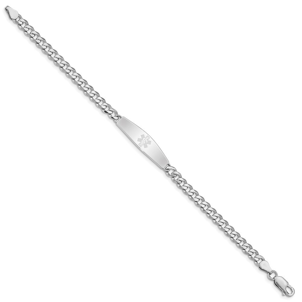 Sterling Silver Rhodium Plated Medical Jlry Bracelet (Ne)