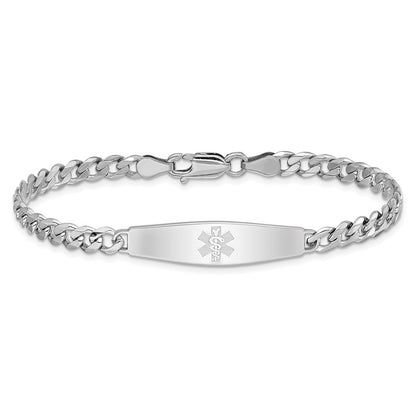 Sterling Silver Rhodium Plated Medical Jlry Bracelet (Ne)