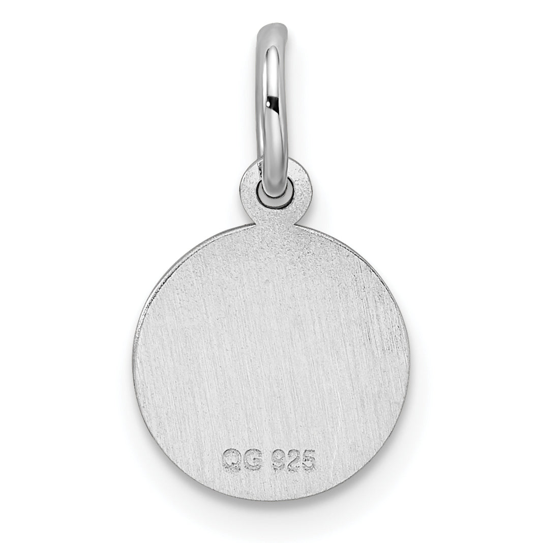 Sterling Silver Rhodium Plated Medical Charm