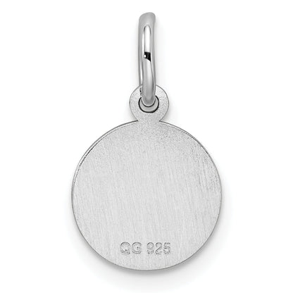 Sterling Silver Rhodium Plated Medical Charm