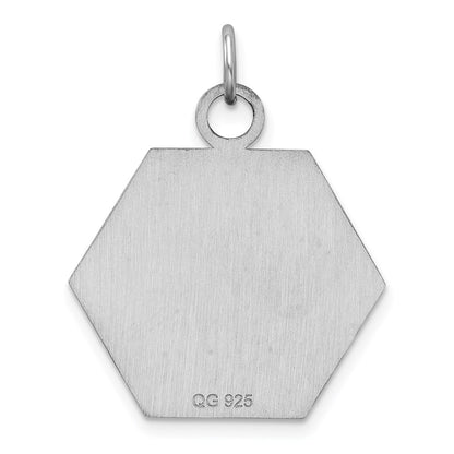 Sterling Silver Rhodium Plated Medical Jewelry Pendant