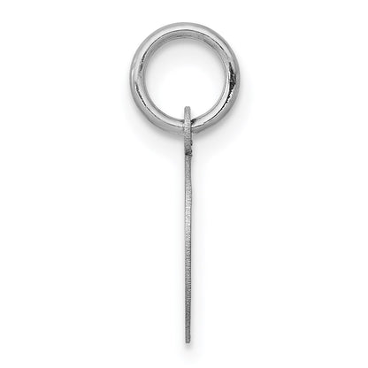 14K White Gold Plain .013 Gauge Round Engravable Disc Charm