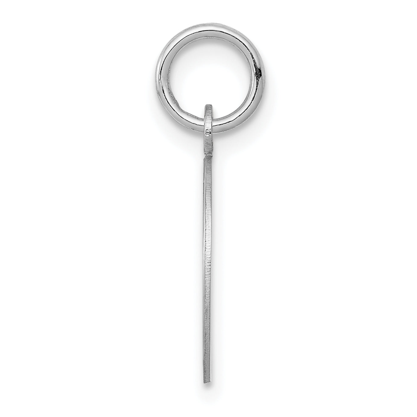 14k White Gold 14k White Gold Plain .013 Gauge Round Engravable Disc Charm