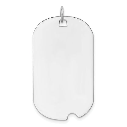 14k White Gold 14K White Gold Dog Tag Disc Charm