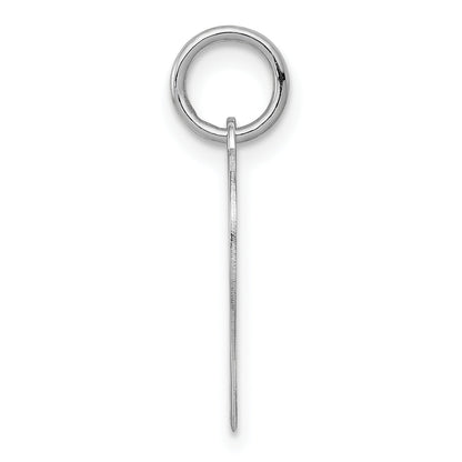 14k White Gold 14K White Gold Heart Disc Charm