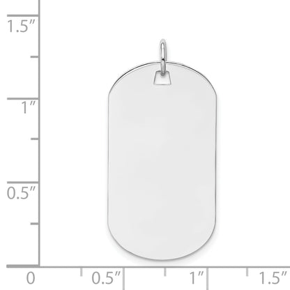 14k White Gold 14k White Gold Plain .011 Gauge Engraveable Dog Tag Disc Charm