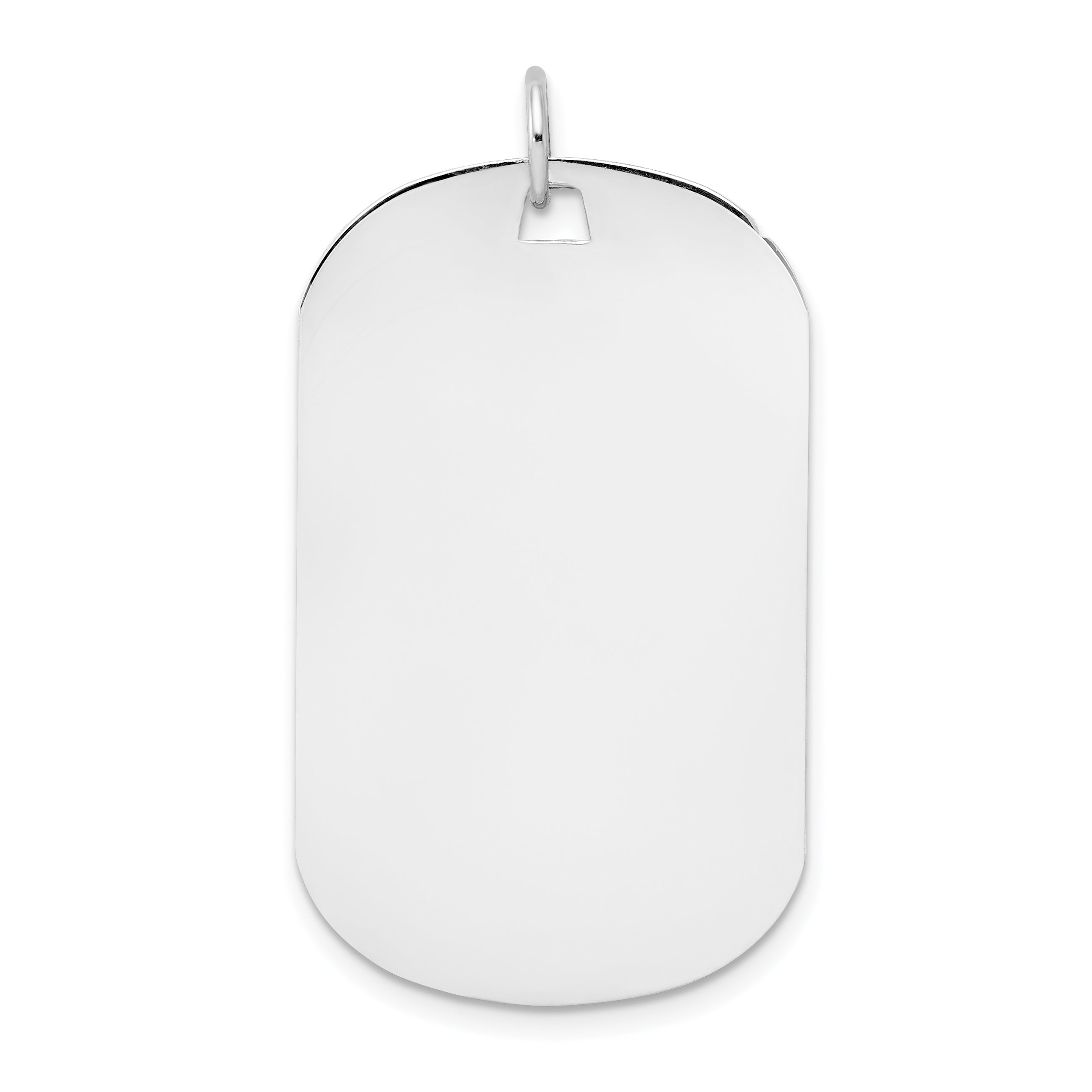 14k White Gold 14k White Gold Plain .018 Gauge Engraveable Dog Tag Disc Charm