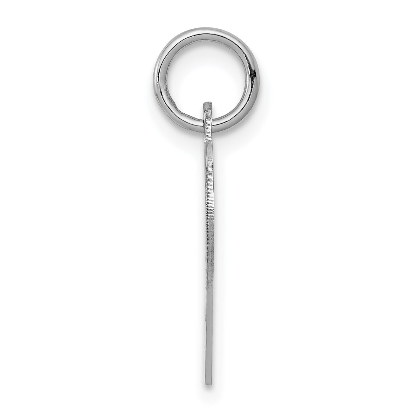 14k White Gold 14k White Gold Plain .011 Gauge Engraveable Heart Disc Charm