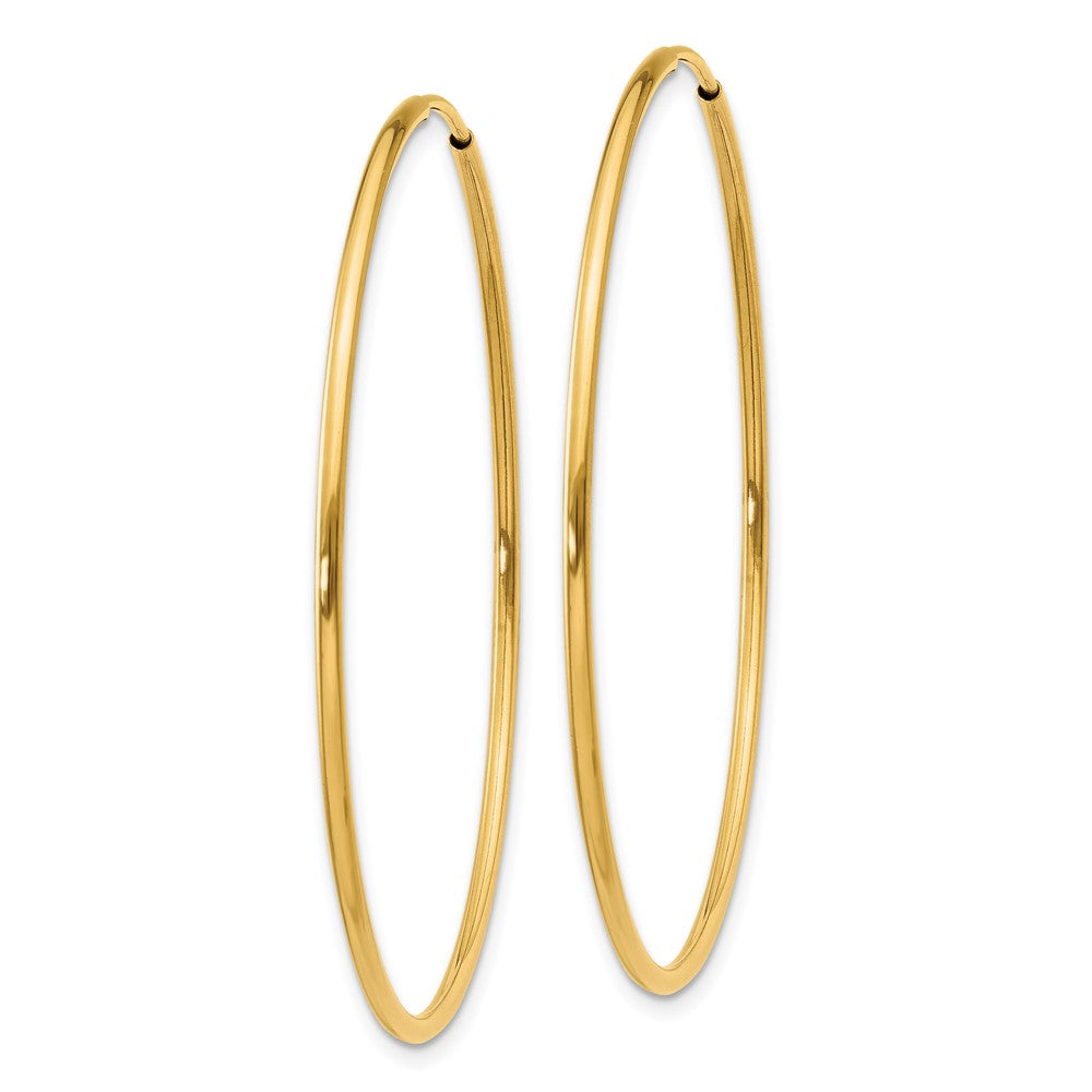 14K Yellow Gold 1.25mm Endless Hoop Earring