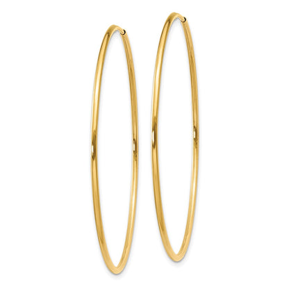 14K Yellow Gold 1.25mm Endless Hoop Earring