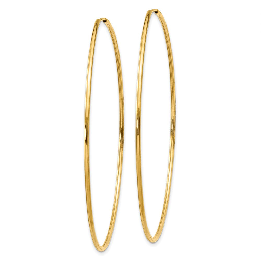 14K Yellow Gold 1.25mm Endless Hoop Earring