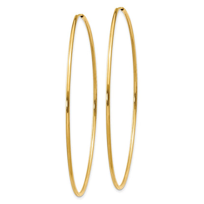 14K Yellow Gold 1.25mm Endless Hoop Earring