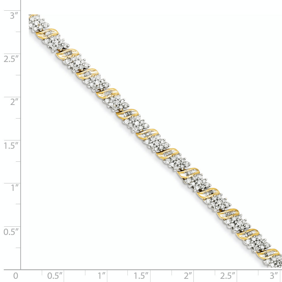 14K Yellow Gold Diamond Bracelet