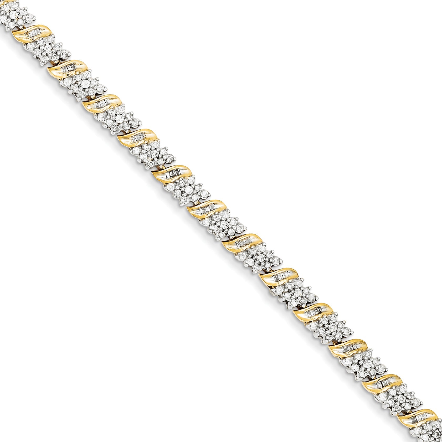 14K Yellow Gold Diamond Bracelet