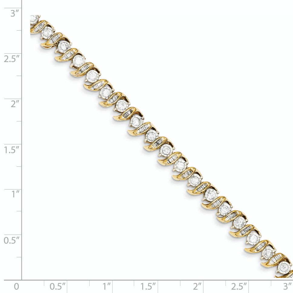 14K Yellow Gold Diamond Bracelet