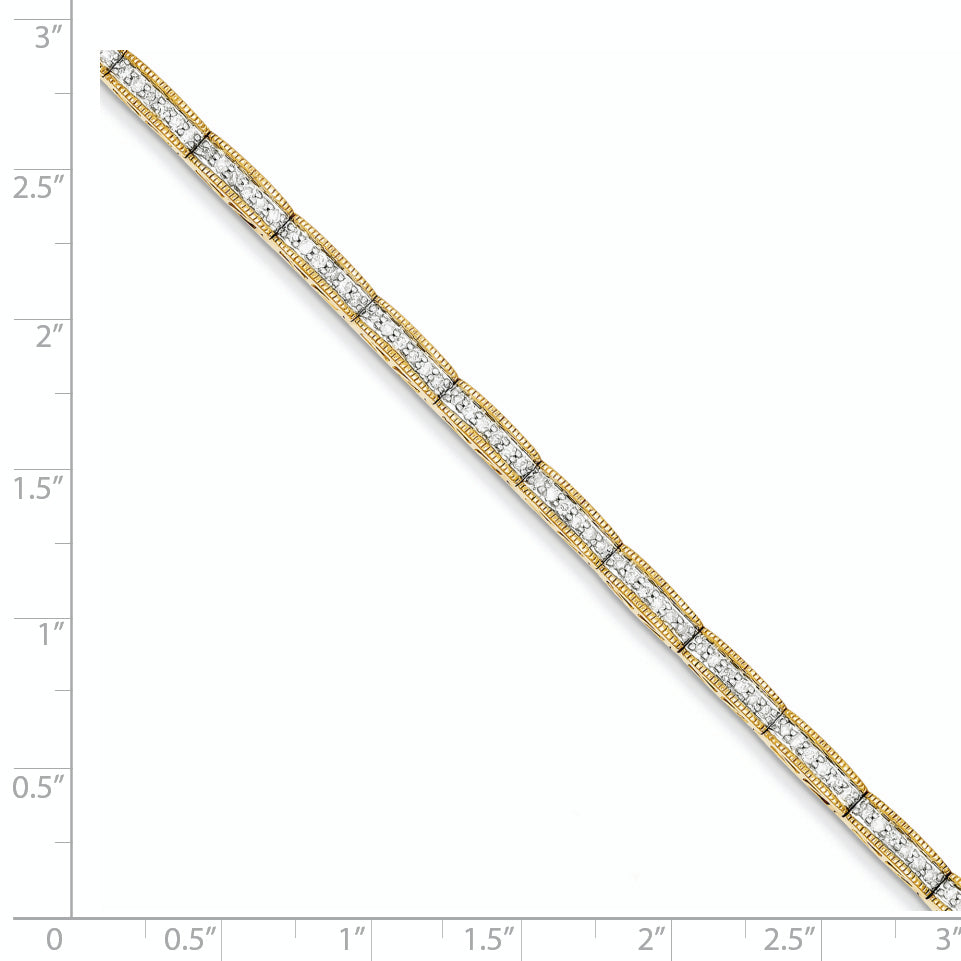 14K Yellow Gold Diamond Bracelet