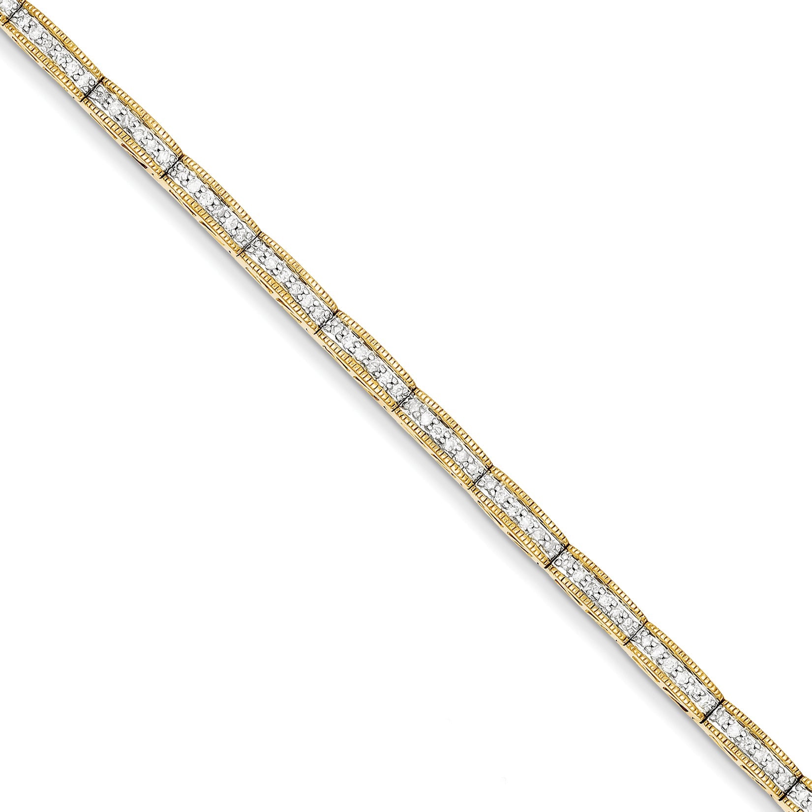 14K Yellow Gold Diamond Bracelet