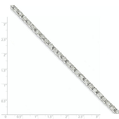 14K White Gold Diamond Bracelet