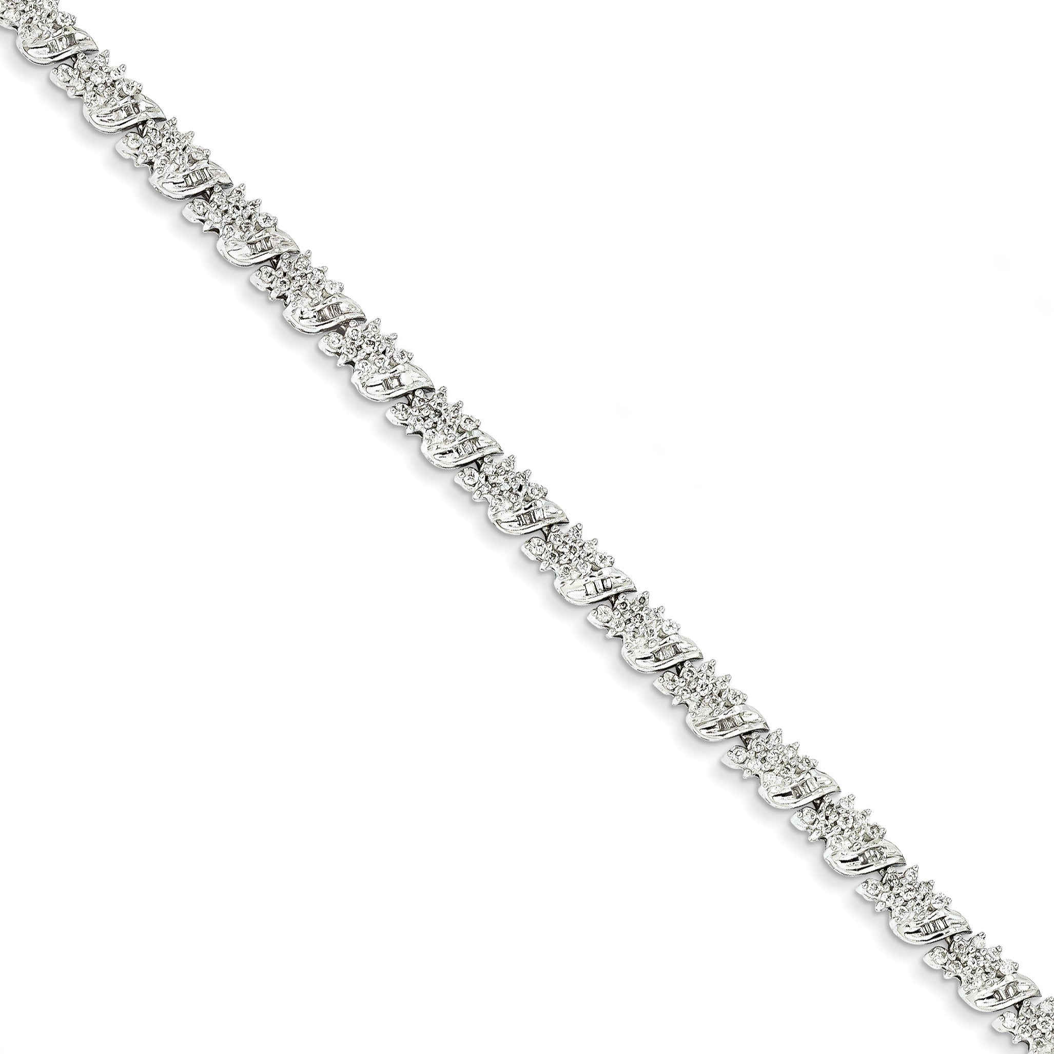 14K White Gold Diamond Fancy Bracelet