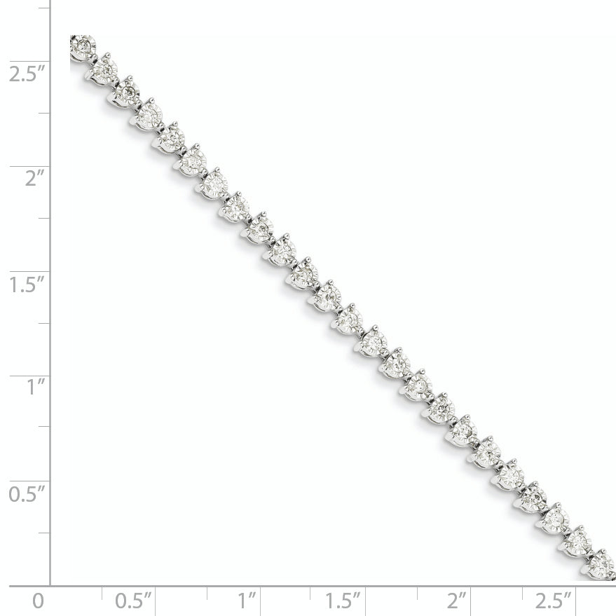 14K White Gold Diamond Bracelet