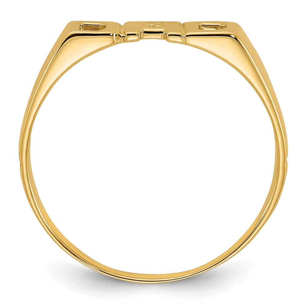 14K Yellow Gold Vs Diamond Men'S Ring