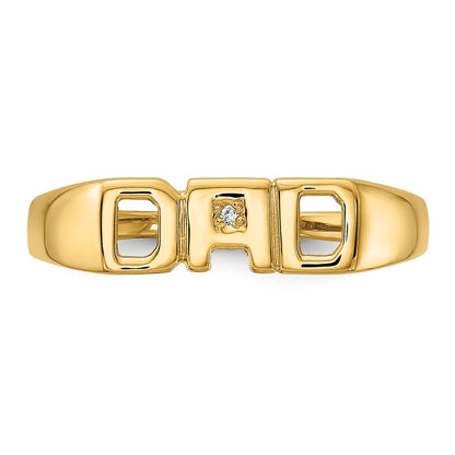 14K Yellow Gold Aaa Diamond Men'S Ring