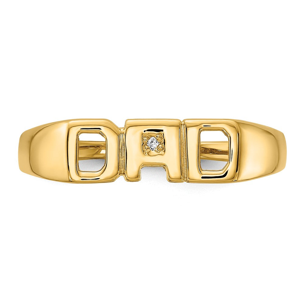14K Yellow Gold A Diamond Men'S Ring