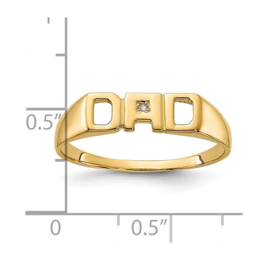 14K Yellow Gold A Diamond Men'S Ring