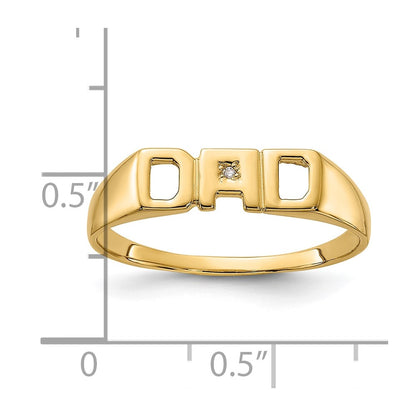 14K Yellow Gold A Diamond Men'S Ring