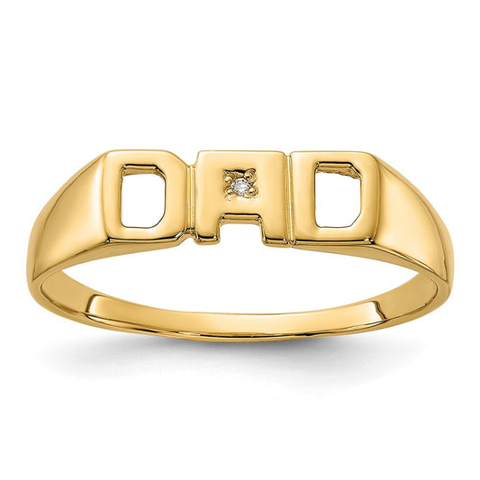 14K Yellow Gold Aaa Diamond Men'S Ring
