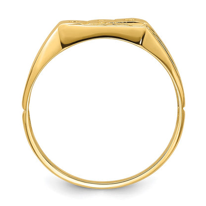 14K Yellow Gold Vs Diamond Men'S Ring